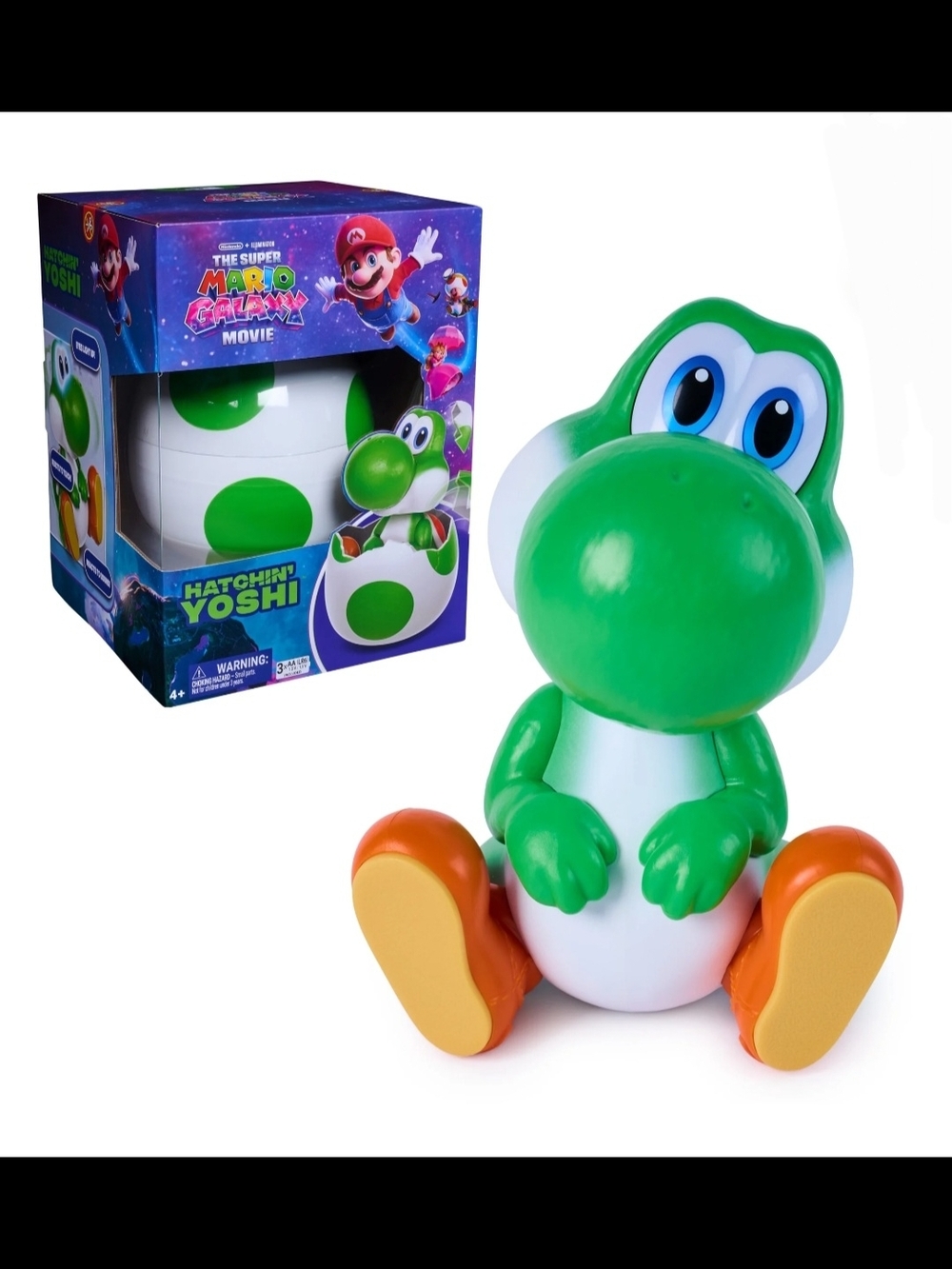 Nintendo Hatchin' Yoshi Figure Toy - Green, White, Orange, Yellow